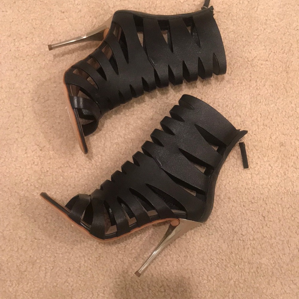 Giuseppe Zanotti Cage Bootie w/ Chrome Heel